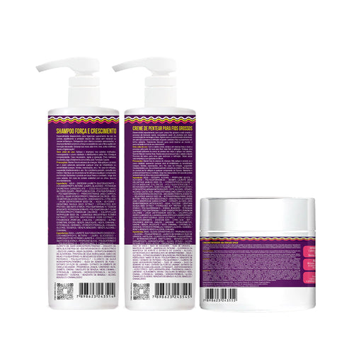 Kit Widi Care Juba Transição Widi Care - Shampoo + Máscara + Creme de Pentear Textura Leve