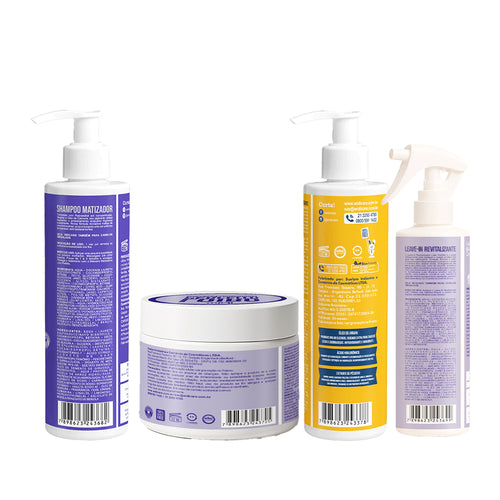 Kit Widi Care Loiro Perfeito Matizador Argan Oil - Shampoo Matizador + Máscara + Condicionador Argan Oil + Leave In