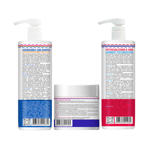 Kit Widi Care Juba - Shampoo 1L + Máscara Hidro - Nutritiva + Gommage 1kg
