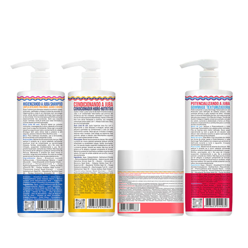 Kit Widi Care Juba Gommage - Shampoo + Condicionador + Máscara Butter Oil + Gommage 1kg