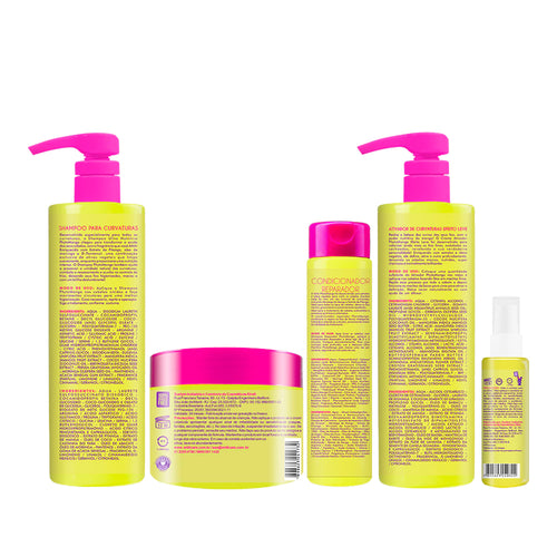 Kit Widi Care Phytomanga Curvaturas - Shampoo + Condicionador + Máscara 300g + Creme Efeito Leve + Sèrum 60ml