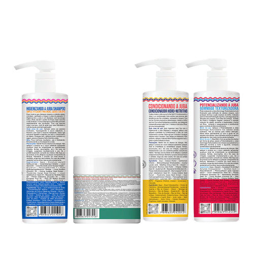 Kit Widi Care Juba Gommage - Shampoo + Condicionador + Máscara Reconstrução + Gommage 480g