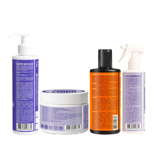 Kit Widi Care Loiro Perfeito Matizador Operação Resgate - Shampoo Matizador + Máscara + Máscara Operação Resgate + Leave In