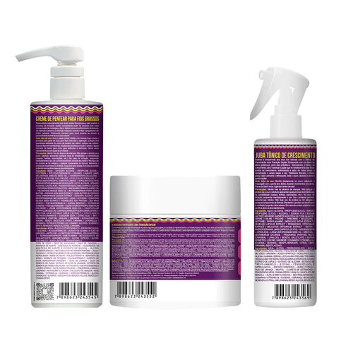 Kit Widi Care Juba Transição - Creme Denso + Máscara Transição Capilar + Tônico 120ml