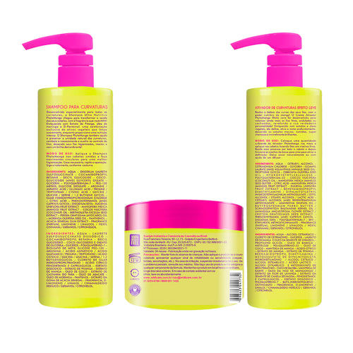 Kit Widi Care Phytomanga - Shampoo Curvaturas + Máscara 300g + Creme de Pentear Leve