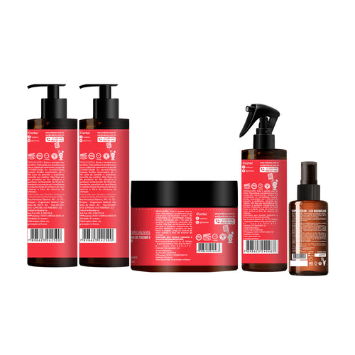 Kit Widi Care Liso Maravilha - Shampoo + Condicionador + Máscara + Fluido + Sérum 60ml