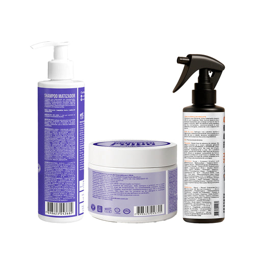 Kit Widi Care Loiro Perfeito Matizador Operação Resgate - Shampoo Matizador + Máscara + Leave In Operação Resgate