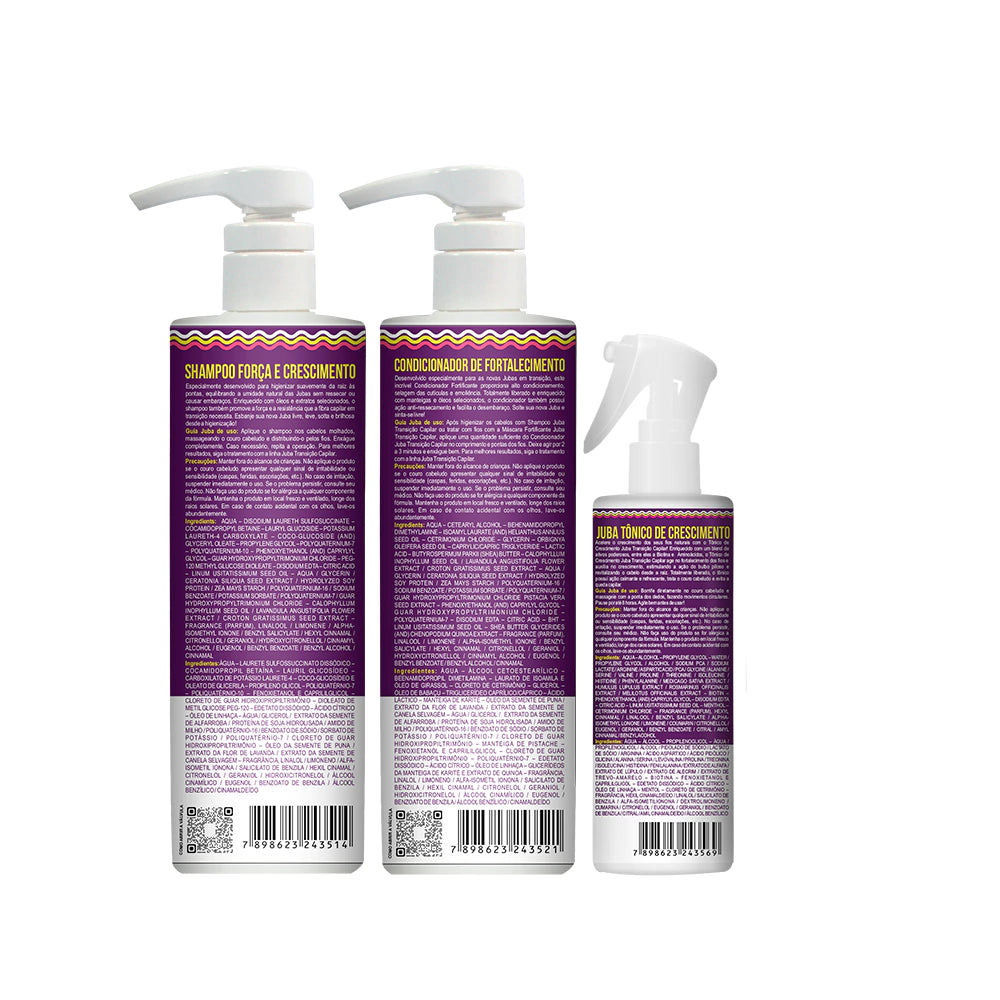 Kit Widi Care Juba Transição - Shampoo + Condicionador + Tônico