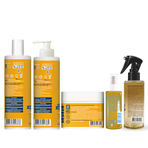 Kit Widi Care Argan - Shampoo + Condicionador + Máscara + Óleo Argan Oil 120ml + Shine Gold