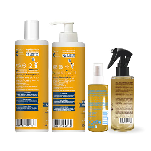 Kit Widi Care Argan - Shampoo + Condicionador + Óleo Argan Oil 120ml + Shine Gold
