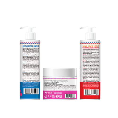 Kit Widi Care Jubinha - Shampoo + Máscara + Creme de Pentear Pesadinho