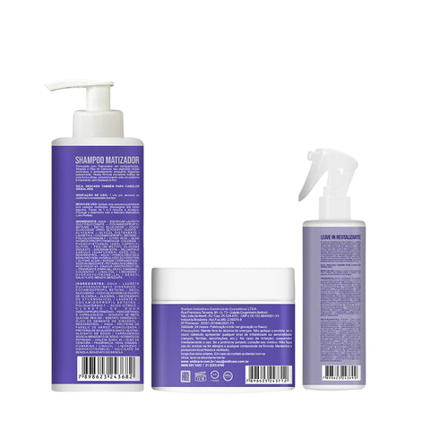 Kit Widi Care Loiro Perfeito - Shampoo Matizador + Máscara Matizadora + Leave In