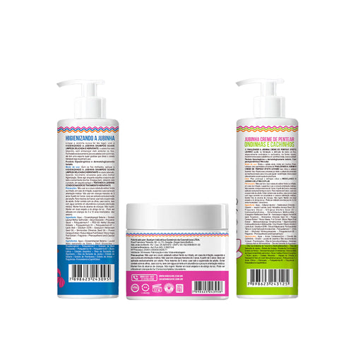 Kit Widi Care Jubinha - Shampoo + Máscara + Creme de Pentear Levinho