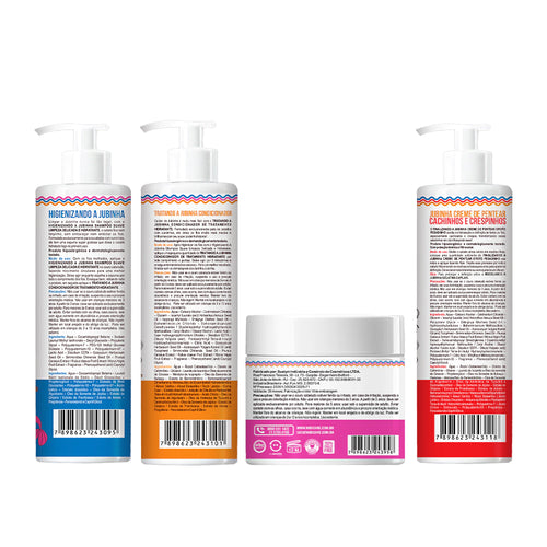 Kit Widi Care Jubinha - Shampoo + Condicionador + Máscara + Creme de Pentear Pesadinho