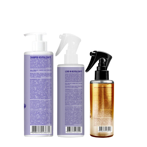 Kit Widi Care Loiro Perfeito Revitalizante - Shampoo + Leave In + Shine Gold
