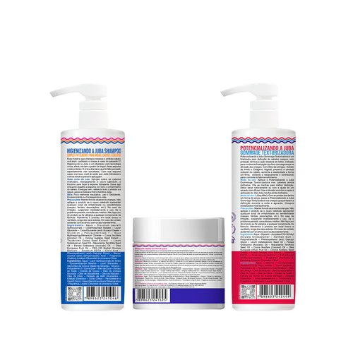 Kit Widi Care Juba - Shampoo + Máscara Hidro - Nutritiva + Gommage 480g