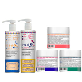 Kit Widi Care Juba - Shampoo + Condicionador + Butter Oil + Máscara Hidro Nutritiva + Máscara Reconstrutora