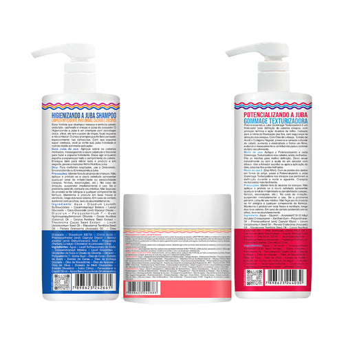 Kit Widi Care Juba - Shampoo 1L + Máscara Butter Oil + Gommage 1kg