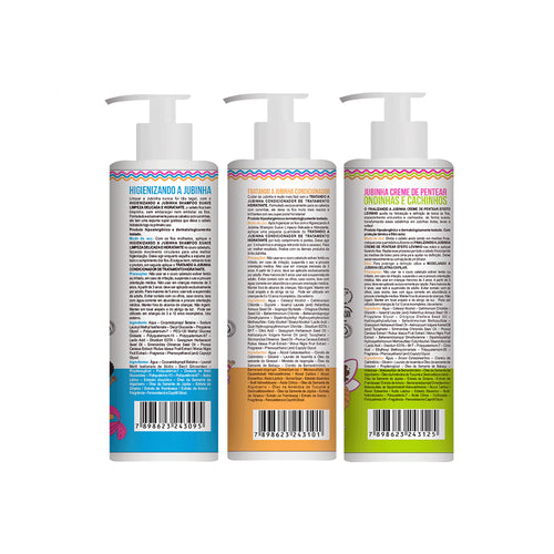 Kit Widi Care Jubinha - Shampoo + Condicionador + Creme de Pentear Levinho