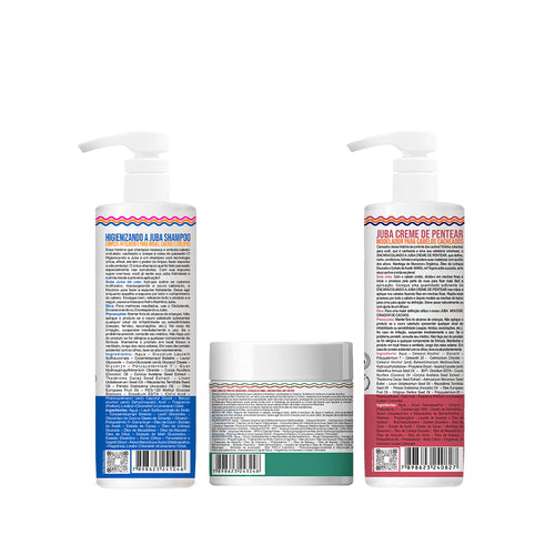 Kit Widi Care Juba - Shampoo + Máscara Reconstrução + Encaracolando 500g