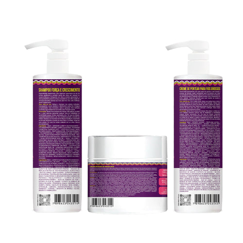 Kit Widi Care Juba Transição Widi Care - Shampoo + Máscara + Creme de Pentear Textura Denso