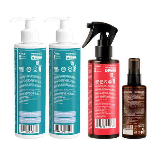 Kit Widi Care Detox Liso Maravilha - Shampoo + Condicionador + Fluido + Super Sérum