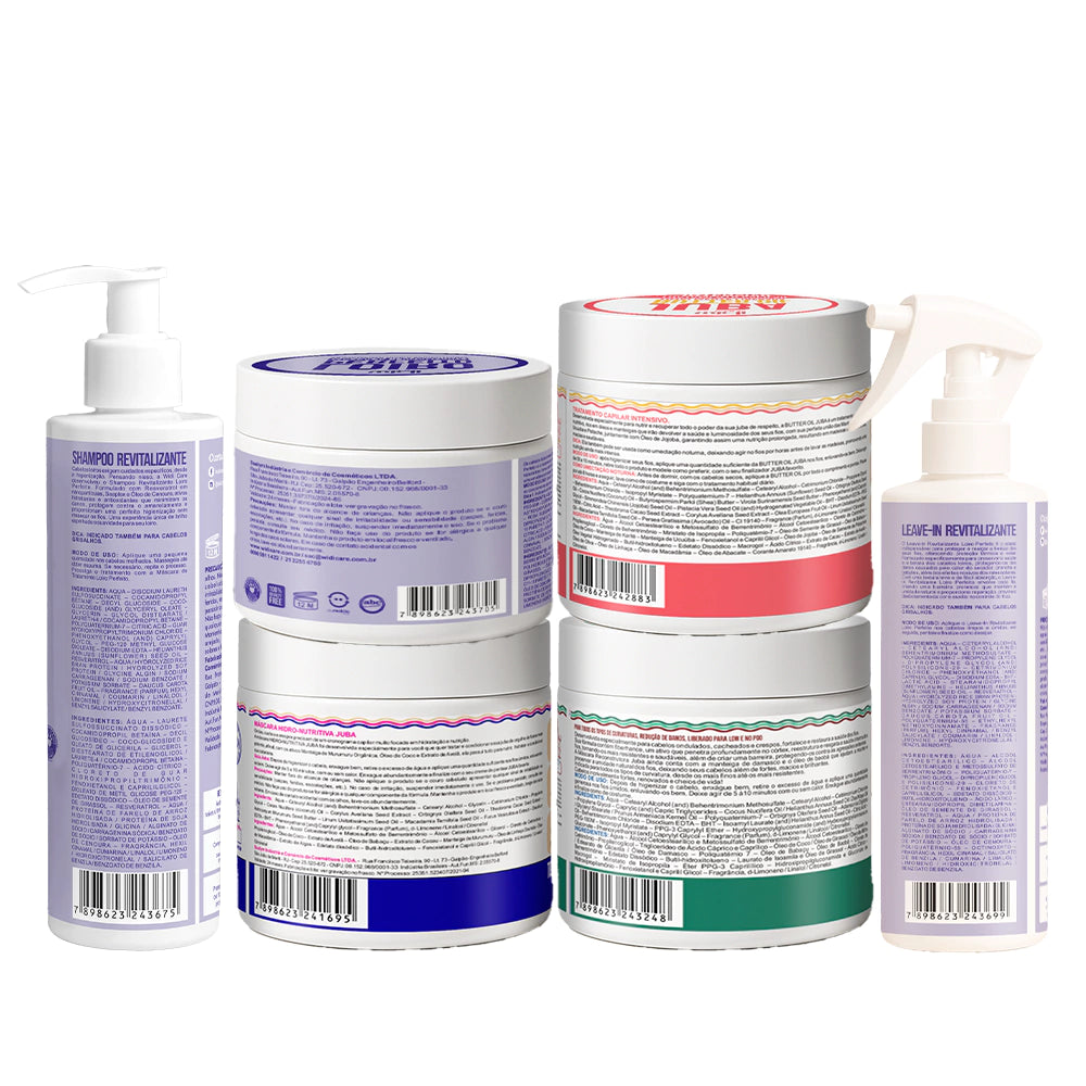 Kit Widi Care Loiro Perfeito Revitalizante Cronograma Juba - Shampoo + Máscara + Leave In + Máscaras Juba