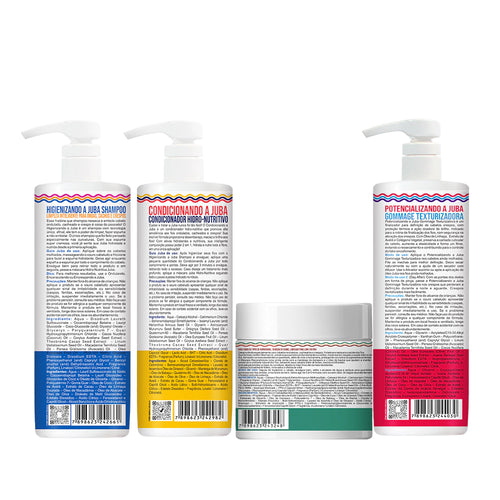 Kit Widi Care Juba Gommage - Shampoo + Condicionador + Máscara Reconstrução + Gommage 1kg