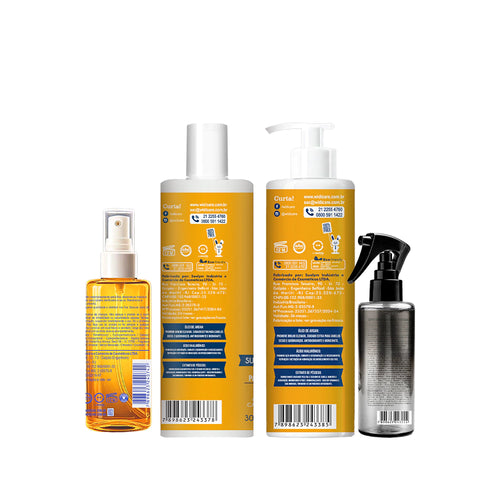 Kit Widi Care Argan - Shampoo + Condicionador + Óleo Argan Oil 120ml + Shine Silver
