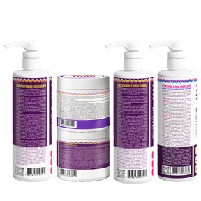 Kit Juba Transição Antiporosidade - Shampoo + Condicionador + Máscara + Acidificante + Butter Oil Antiporosidade 500g