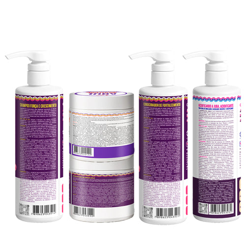 Kit Juba Transição Antiporosidade - Shampoo + Condicionador + Máscara + Acidificante + Butter Oil Antiporosidade 500g