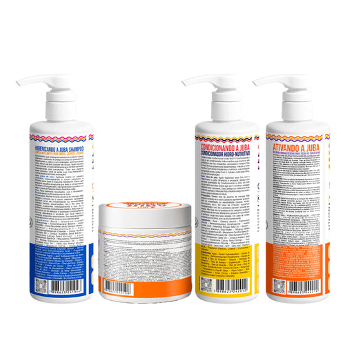 Kit Widi Care Juba - Shampoo + Condicionador + Máscara Butter Oil Manteiga Fortalecedora + Gelatina Fortalecedora 500g