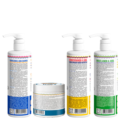 Kit Widi Care Juba - Shampoo + Condicionador + Máscara Butter Oil Umectação Intensa + Gelatina Modeladora Super Volume