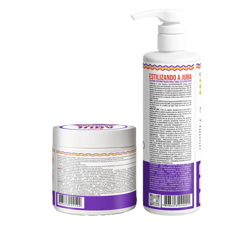 Kit Widi Care Juba - Máscara Butter Oil Antiporosidade + Gelatina Super Definição 500g