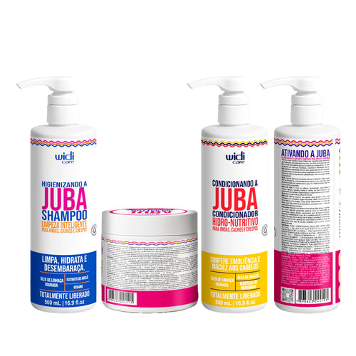 Kit Widi Care Juba - Shampoo + Condicionador + Máscara Butter Oil Super-Hidratante + Gelatina Super Hidratante 500g