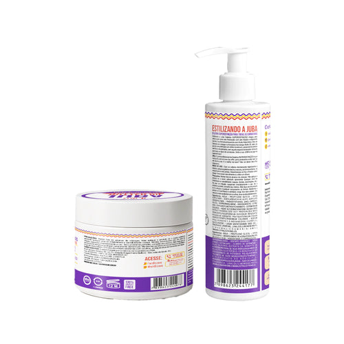 Kit Widi Care Juba - Máscara Butter Oil Antiporosidade + Gelatina Super Definição 300g