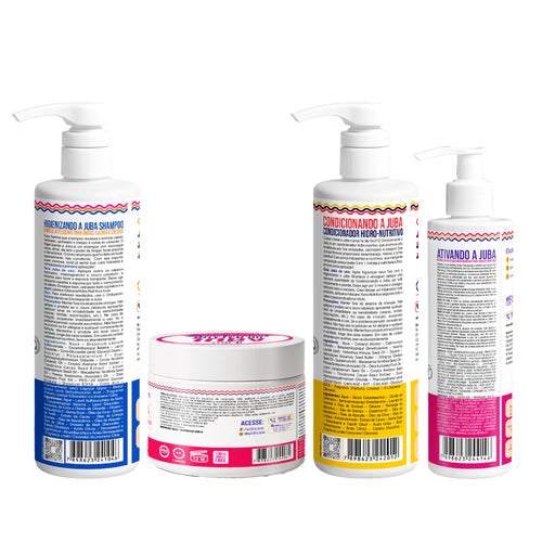 Kit Widi Care Juba - Shampoo + Condicionador + Máscara Butter Oil Super-Hidratante + Gelatina Super Hidratante 300g